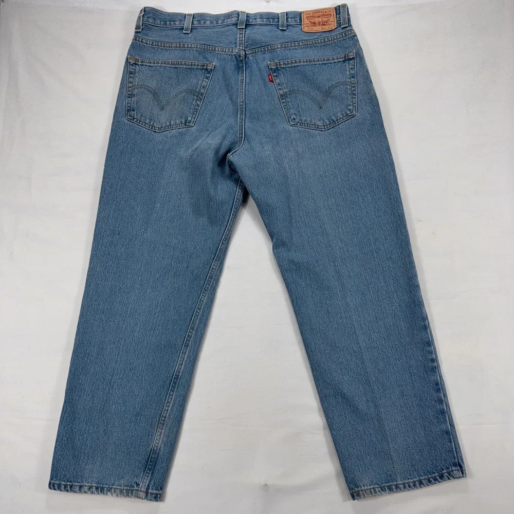 Levi's 550 Relaxed Fit‎ Tapered Leg Jeans Light Wash Denim 40x30 Blue Mens